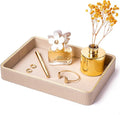 Perfume Tray Valet Tray Night Stand Organizer| Perfume Organizer Catchall Perfume Trays for Dresser Vanity Tray for Dresser| Perfume Holder (Beige 8"x11"x1.75")