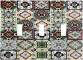 Decorative Switch Plates Talavera Tile Decal 3 Gang Wall Plate Triple Toggle Light Switch Cover Faceplate Electrical Wall Panels for Bedroom Bathroom Decor