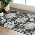 Beeiva Floral Entry Rug 2x3, Washable Kitchen Non Slip Entry Rugs for Inside House, Ultra Thin Vintage Doormat Non-Shedding Small Carpet for Bedroom Entryway Bathroom