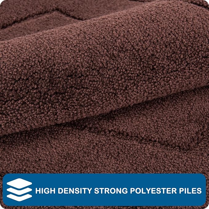 PURRUGS Machine Washable Kitchen Runner Rug 32" x 70", Non-Slip/Skid Hallway Runner Rug, Super Absorbent Soft Area Rug for Kitchen, Hallway & Laundry, Rolled Packaging, Brown
