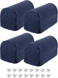 uxcell Stretch Armrest Covers Armchair Anti-Slip for Chairs Sofas Couch Arm Covers Recliner Sofa Navy Blue 4 Pcs
