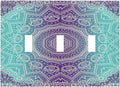Light Switch Cover Ombre Modern Mandala Floral Geometric 3 Gang Wall Plate Triple Light Switch Plate Toggle Decorative Outlet Covers Electrical Switchplate for Bathroom Bedroom Decor