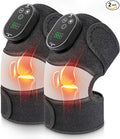 YUANBO Electric 3-in-1 Cordless Heated Massager with Heat for Knee Elbow Shoulder Wrap with 3 Vibration & Heating Modes (2 Pack)