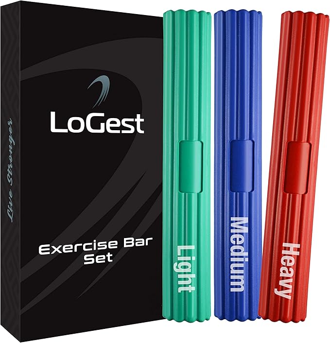 Logest Twist Hand Exerciser Bars for Physical Therapy - Relieves Tendonitis Pain & Improve Grip Strength - Tennis Elbow, Golfer's Elbow, Tendonitis, Wrist, Forearms Pain Relief Hand Therapy Bar