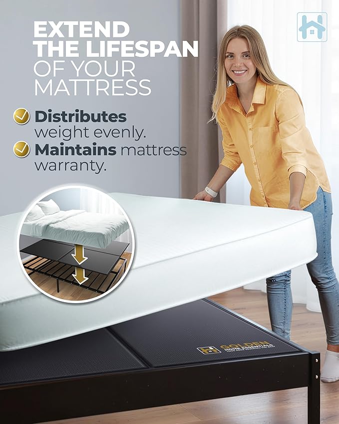 10mm Full-Size Bunkie Board (54" x 75") – Slim Low-Profile Mattress Support – Quiet, Moisture-Resistant, Lightweight Bed Board for Platform & Slatted Frames