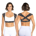 BackEmbrace Posture Corrector for Women and Men - Made in USA - Slim and Adjustable Shoulder Brace - Back Brace for Back Pain Relief - Lightning Bolt M/L