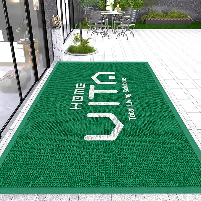 Custom Commercial Rug with Any Logo Entryway Welcome Door Floor Mats Entrance Carpet for Business Home Indoor/Outdoor Non-Slip Washable Durable Wear Resistance