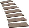 PURE ERA Carpet Stair Treads Ultra Plush 8" X 30" Soft Indoor Stair Protectors Pet-Friendly Non-Slip Skid Resistant Tape Free Washable Reusable(2 Pieces, Brown)