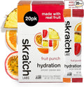 Skratch Labs Hydration Packets - Hydration Drink Mix, Fruit Punch (20ct) - Electrolyte Powder Packets Developed for Athletes and Sports Performance - Gluten Free, Vegan, Kosher