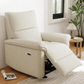 Wall Hugger Power Recliner Chair, Zero Wall Electric Recliner Chairs with USB Port, Snowflake Velvet Space Saving Large Recliner for Living Room, RV, Home Theater