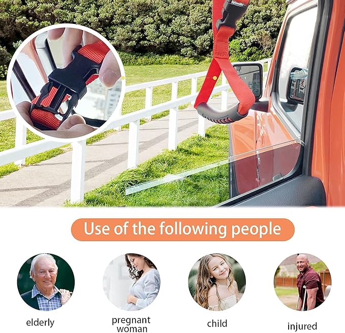 Bentolin Hand Handle Adjustable Standing Safety Handle Suitable for Elderly and Assistance- Disability Help (Red)