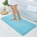 Bathroom Rugs 70x24, Ultra Thick Shaggy Soft Microfiber Absorbent Bath Rug, High Density Foam Latex Non Slip Backing, Machine Washable Bath Mats for Bathroom Floor & Sink, Teal