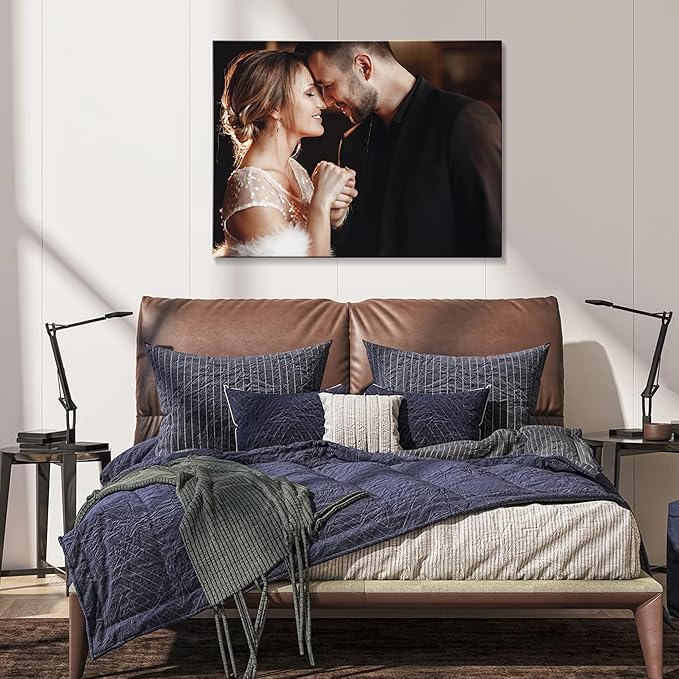 Canvas Prints with Your Photos (Framed 12x8) Personalized Canvas Pictures for Wall Art Digitally Customized Prints with Your Photo Custom Photo Gifts for Home Decor Print Photos Service from Amazon