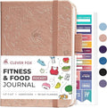 Clever Fox Fitness & Food Journal Pocket – Nutrition & Workout Planner for Women & Men – Diet & Gym Exercise Log Book with Calendars, Diet & Training Trackers – Lasts 3 Months, 4.3x5.5” (Rose Gold)