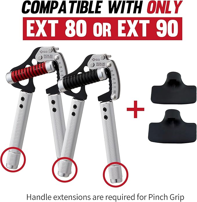 GD Pinch Grip for GD IRON GRIP EXT model, Finger Strengthener Hand Grip Exerciser Strengthener Premium Adjustable Hand Gripper for Climber