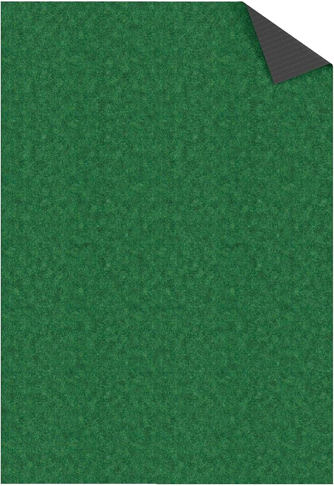 Ottomanson 5' x 6'6" Mud Mat Area Rug Scraper Carpet - Non-Slip, Dirt Trapping for Indoor & Outdoor Use - Ideal for Entryway, Garage, Kitchen, Patio & High-Traffic Areas, Green