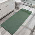 Bath Mat,Ultra Thin Bathroom Runner Rugs,Large Bath Mats for Bathroom,Quick Dry,Non-Slip,Machine Washable,Low Pile,Bath Rug,Shower Outside,Sink,Home Decor Accessories.Green,3'x5'(36x60inch)