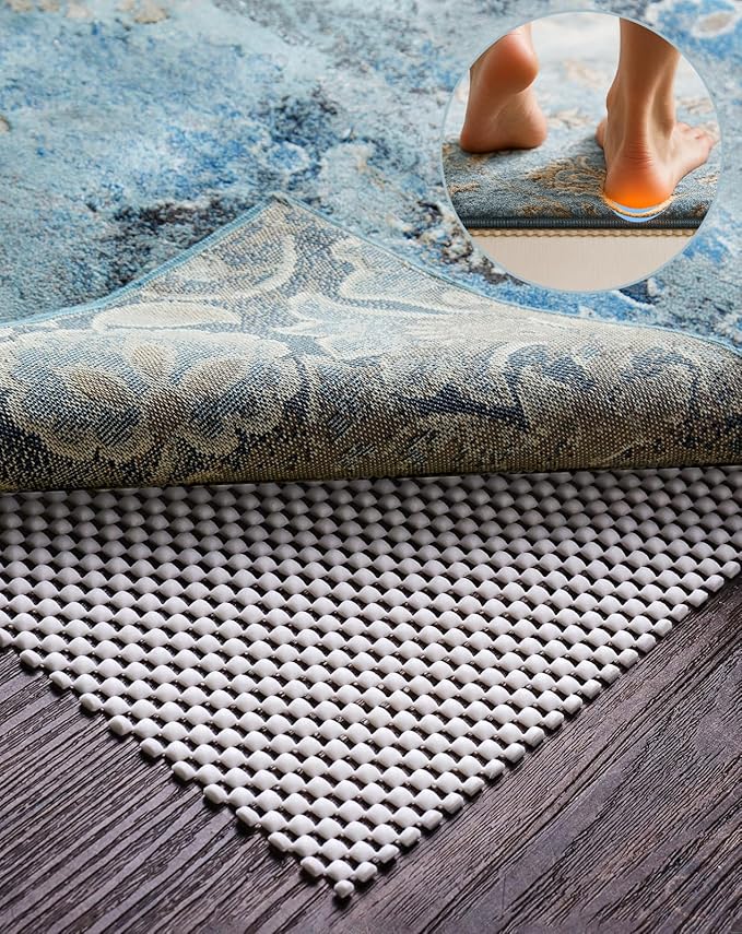 Veken Rug Gripper Pad for Hardwood Floors, Thick Cushion Non Slip Rug Pads for Area Rugs, Rug Grippers for Tile Floors, Under Carpet Anti Skid Mat, Keep Your Rugs Safe and in Place, 2x3 Ft