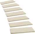 PURE ERA Carpet Stair Treads Ultra Plush Soft Indoor Stair Protectors Pet-Friendly Non-Slip Skid Resistant Tape Free Washable Reusable(14 Pieces,Beige)