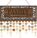 KAlRNE Vintage Family Birthday Board,Rustic Farmhouse Anniversary Board,Wooden Family Birthday Reminder Calendar Wall Hanging DIY Birthday Tracker Plaque Wall Art,Mother's Day Gift for Mom Grandma
