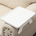 SINWANT Couch Arm Table,Bamboo Couch Arm Tray Clip on Sofa Armrest,Chair Side Table for Small Spaces Drink Eating Dinner