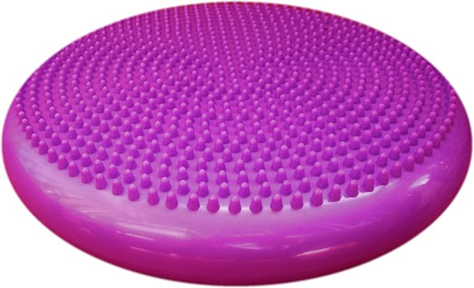 AppleRound Inflated Wobble Cushion with Hand Pump, Air Stability Board (Extra Thick), Core Balance Disc for Adults, Sensory Wiggle Seat for Kids, Flexible Seating for All Age, 13.5in / 34cm Diameter