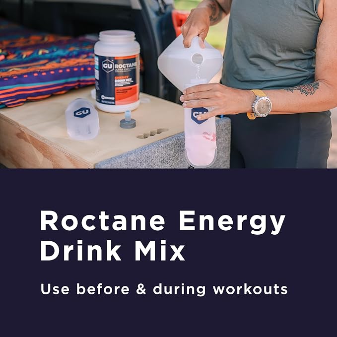 GU Energy Roctane Ultra Endurance Energy Drink Mix, Vegan, Gluten-Free, Kosher, Caffeine- Free, and Dairy-Free n-the-Go Energy for Any Workout, 10 Single-Serving Packets, Grape