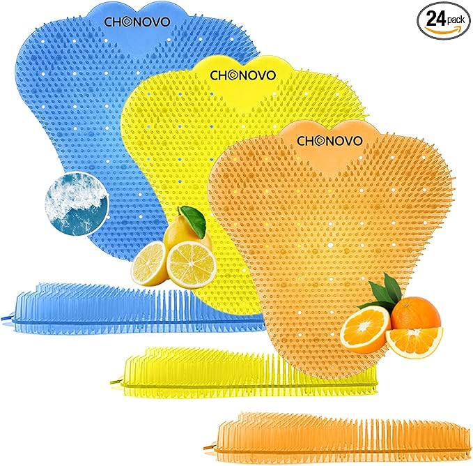 Urinal Screen Deodorizer 24 Pack,Urinal Cakes Deodorizer Bulk Urinal Mats Screens Scented Anti Splash Urinal Pads for Men Bathroom Office School (8 Pcs Ocean Breeze 8 Pcs Lemon 8 Pcs Orange)