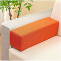 Couch Arm Rest Pillow, High Density Foam Armrest Cushion Removable Pillowcase Washable Elbow Support, Thicken High Density Foam Pad for Recliner Sofa, Bed, Armchair(Orange,19.7X5.9X4.7in)