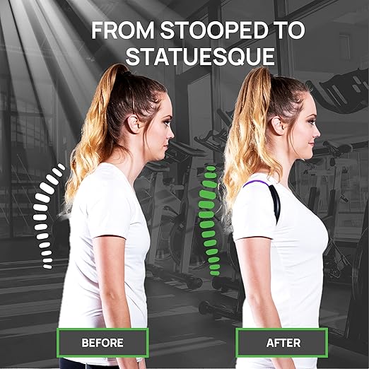 PRIMEKINETIX PostureMedic Dynamic Posture Corrector - Active Resistance Training System for Upper Back Strengthening & Shoulder Alignment - Stretches Chest, Strengthens Back - Doctor Recommended - Size L (Silver)