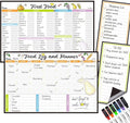 JJPRO Baby First Foods Tracker Fridge Magnet, Daily Food Log Meal Planner, 100 Foods Before 1 Checklist, Baby Daily Log Whiteboard, First Food Tracker for Refrigerator