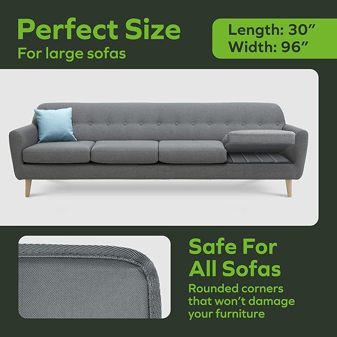 BEN'SHOME® Heavy Duty Couch Cushion Support Board – Instantly Repair Sagging Long Sofa Seat | 30" x 82"-96" | .5" Furniture Grade Wood Under Cushions Insert, Anti-Slip, Extend Sofas & Couches Life