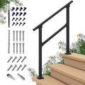 CR Fence & Rail 2-3 Step Stair Handrail, for Indoor & Outdoor Installation, with 40" Top Rail, Perfect for Porch, Deck, and Balcony