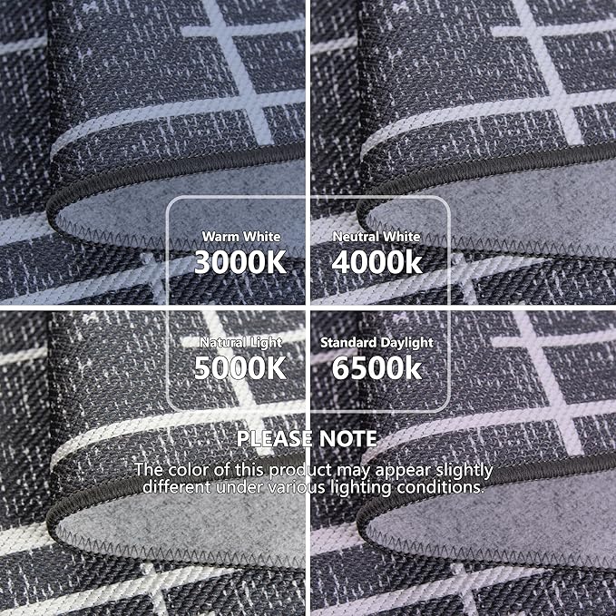 Washable Runner Rug 2x6, Gray Modern Distressed Stripe, Kitchen Runner Rug Non Slip, Woven Thin No Shed Runners for Entryway, Kitchen, Laundry Room- Gray