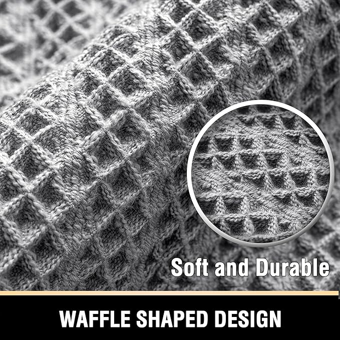 H.VERSAILTEX Waffle Bath Runner Rug Long Bath Mat Super Absorbent Boho Bath Rugs Non Slip Bath Runner for Bathroom Floor Machine Washable Dry Fast Bathroom Rugs with Tassels, 24" x 60", Dove