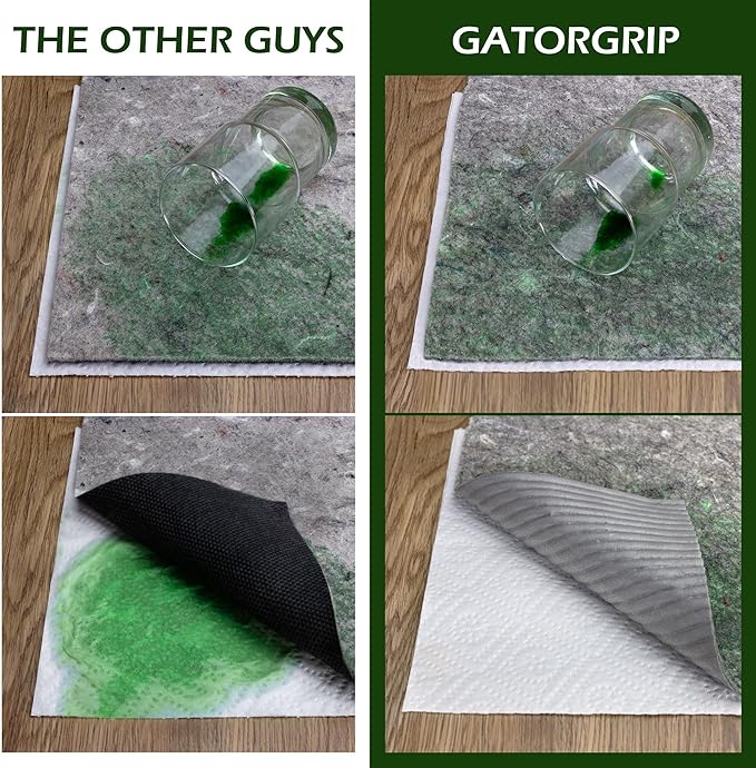 Waterproof GATORGRIP Non-Slip Rug Pad, 2.5x9 Runner, Pet-Friendly, Safe for All Floors, Made in The USA, Low-VOC