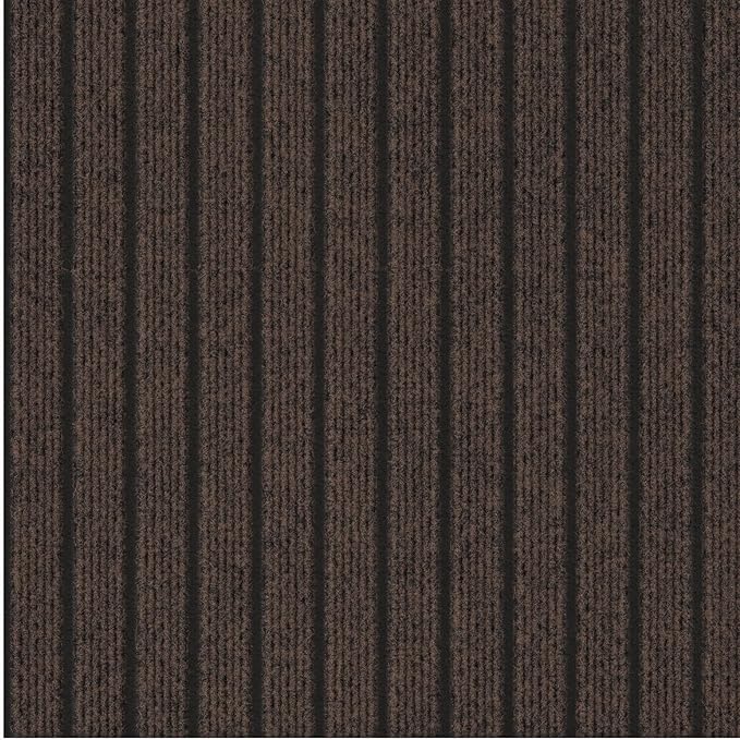 Ottomanson 2'7" x 16' Hallway Runner with Scraper Pile - Extra Durable Non-Slip Rug Mat for Indoor & Outdoor Use - Ideal for Kitchen, Entryway & Garage - High-Traffic Carpet, Brown