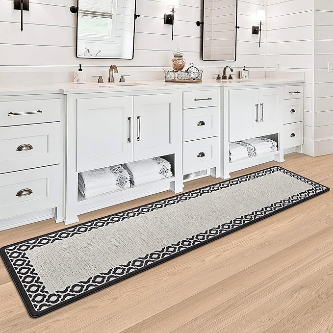 Anti Fatigue Kitchen Rug Long Kitchen Mats for Floor Ergonomic Comfort Memory Foam Standing Mat Non Slip Waterproof Kitchen Rug Farmhouse Kitchen Rugs for Floor Office Sink Laundry 17.3×70.8inch