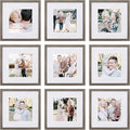 Sheffield Home 9 Piece Gallery Wall Frame Set, 12x12 Inch, Natural