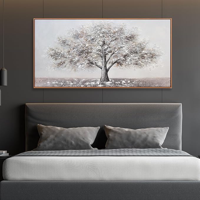Room Decor Abstract Art Wall Decor Tree of Life Canvas Wall Art Unique Wall Decor Framed Artwork Modern Aesthetic Suitable for Living Room Bedroom and Office Home Decor 28x59 In