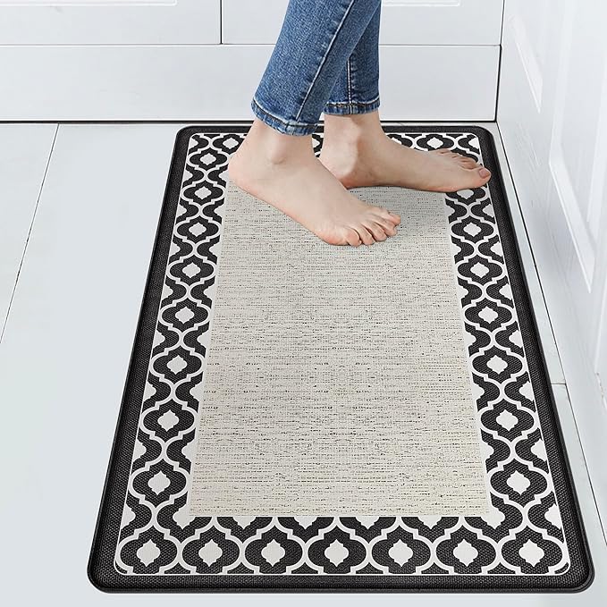 Small Anti Fatigue Kitchen Rug Kitchen Sink Rug Non Slip Kitchen Mats for Floor Cushioned Kitchen Rug Ergonomic Comfort Standing Mat for Kitchen Floor Office Sink Laundry 17.3 x 27.5inch