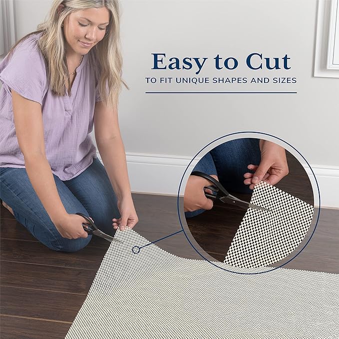 Veken Rug Gripper Pad for Hardwood Floors, Thick Cushion Non Slip Rug Pads for Area Rugs, Rug Grippers for Tile Floors, Under Carpet Anti Skid Mat, Keep Your Rugs Safe and in Place, 2x3 Ft