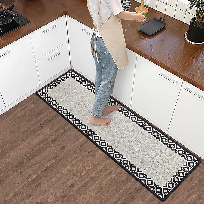 Anti Fatigue Kitchen Rug Non Slip Kitchen Mats for Floor Kitchen Runner Cushioned Kitchen Rug Ergonomic Comfort Standing Mat for Kitchen Floor Office Sink Laundry Kitchen Decor 17.3×59inch