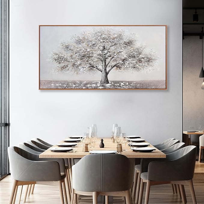 Room Decor Abstract Art Wall Decor Tree of Life Canvas Wall Art Unique Wall Decor Framed Artwork Modern Aesthetic Suitable for Living Room Bedroom and Office Home Decor 28x59 In