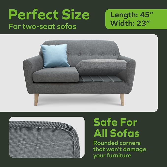 BEN'SHOME Heavy Duty Loveseat Cushion Support Board – Instantly Repair Sagging Small Sofa Seat | 23" x 38"-45" | .5" Furniture Grade Wood Under Cushions Insert, Anti-Slip, Extend Sofas & Couches Life