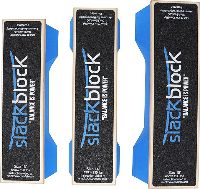SlackBow SlackBlock Athletic Balance Trainer – Improve Balance, Stability, and Athletic Performance – Condition Your Body and Prevent Injury - Compact and Portable