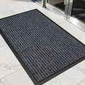 Non-Slip Waterproof Rubber Door Mat, 1'5" x 2'5" Commercial Floor Mat for High Traffic Areas, Easy Clean Low Profile, for Entrance, Indoor/Outdoor, Office, Patio, Garage