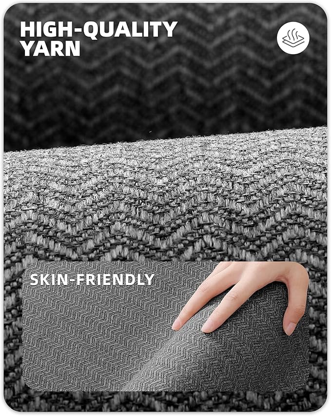 Color&Geometry Kitchen Rugs Set Kitchen Mats for Floor 2 Piece, 17"X29"+17"X59" Dark Grey Kitchen Rugs Non Slip Washable with Rubber Backing, Quick Dry Low Pile Kitchen Runner Rug Kitchen Sink Mat