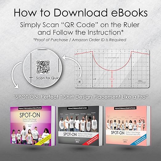 (Extended Size) Tshirt Ruler Guide for Vinyl Alignment – T Shirt Measurement Tool, Center Placement Guide for Heat Press, Shirt Ruler, Left Chest Logo, DTF, HTV, Sublimation, Shirt Alignment Tool