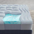 Dual Layer 4 Inch Cooling Memory Foam Mattress Topper Twin Size, 2 Inch Thick Soft Quilted Ice Silk Pillow Top Cover Plus 2 Inch Gel Memory Foam Mattress Pad for Back Pain Relief